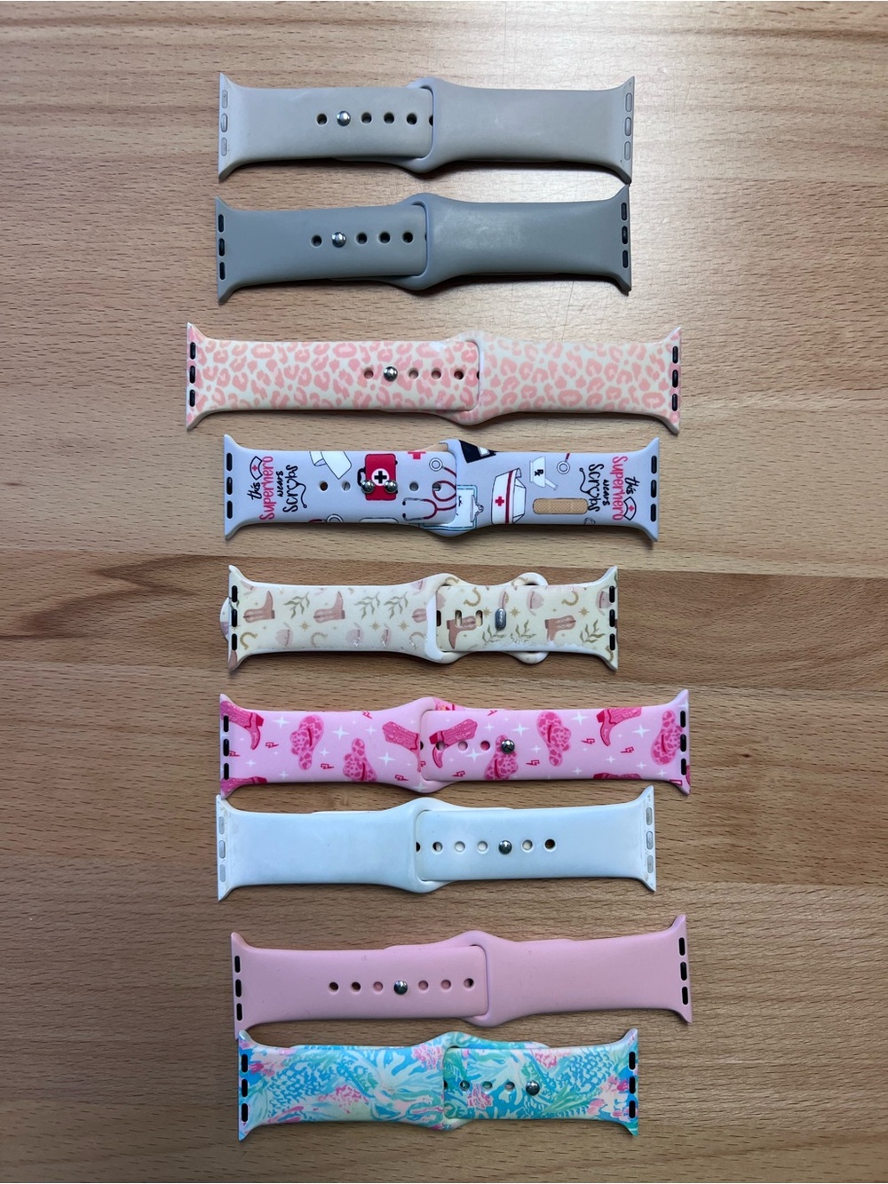 Women’s Silicone Apple Watch Bands - 18 Assorted colors and patterns